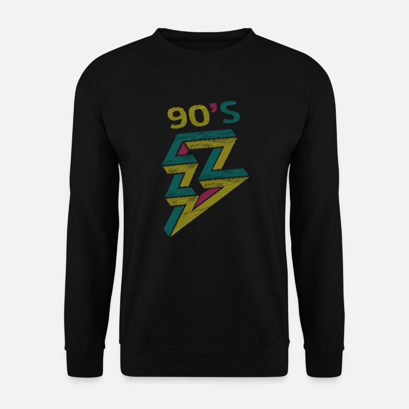 90's Retro Blitz - Unisex Pullover - Schwarz