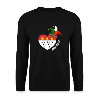 Kölle Alaaf Cologne Cathedral Carnival Kölsch - Unisex Sweatshirt - black - Front - Alina (178cm) & Michal (187cm)