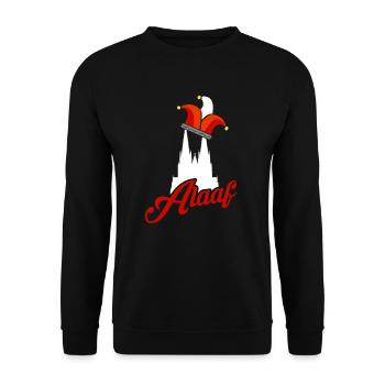 Alaaf Köln Kölsch Karneval Kölner Dom - Unisex Pullover - Schwarz - Vorne - Alina (178cm) & Michal (187cm)