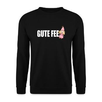 Gute Fee Märchenwesen Fabelwesen Fairy - Unisex Pullover - Schwarz - Vorne - Alina (178cm) & Michal (187cm)