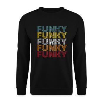 Funky vintage - Unisex Sweatshirt - black - Front - Alina (178cm) & Michal (187cm)