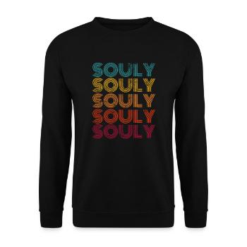 Soul Music Retro - Unisex Pullover - Schwarz - Vorne - Alina (178cm) & Michal (187cm)