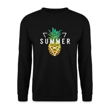 Pineapple Summer Vibes Summer feelings - Unisex Sweatshirt - black - Front - Alina (178cm) & Michal (187cm)