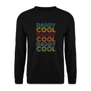 Daddy Cool Father Retro - Unisex Sweatshirt - black - Front - Alina (178cm) & Michal (187cm)