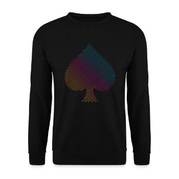 Poker spades - Unisex Sweatshirt - black - Front - Alina (178cm) & Michal (187cm)