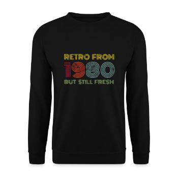 Millésime 1980 - Sweat-shirt Unisexe - noir - Devant - Alina (178cm) & Michal (187cm)