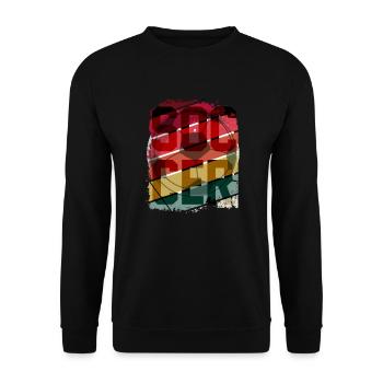 Soccer retro - Unisex Sweatshirt - black - Front - Alina (178cm) & Michal (187cm)