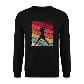 Basketball féminin rétro - Sweat-shirt Unisexe - noir - Devant - Alina (178cm) & Michal (187cm)
