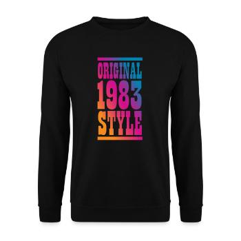1983 birthday - Unisex Sweatshirt - black - Front - Alina (178cm) & Michal (187cm)