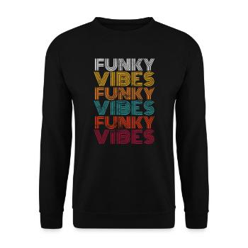 Vibes funky - Sweat-shirt Unisexe - noir - Devant - Alina (178cm) & Michal (187cm)