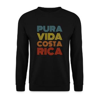 Costa Rica Pura Vida - Sweat-shirt Unisexe - noir - Devant - Alina (178cm) & Michal (187cm)
