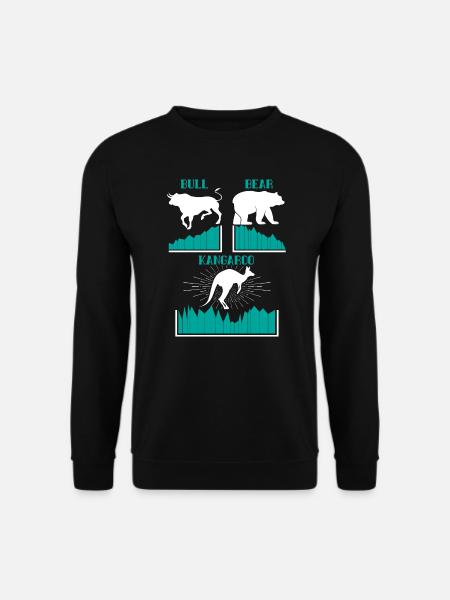 Bull Bear und Kangaroo Market Volatility Trader - Unisex Pullover - Schwarz