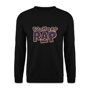 Rap Boom Bap Hiphop - Unisex Sweatshirt - black - Front - Alina (178cm) & Michal (187cm)
