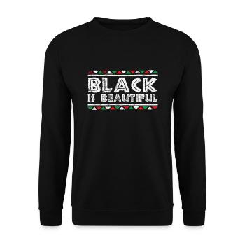 Black is Beautiful BLM - Sweat-shirt Unisexe - noir - Devant - Alina (178cm) & Michal (187cm)