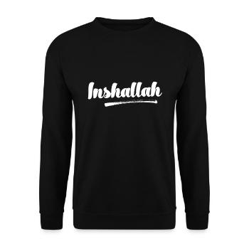 Inshallah So God Will Islam Jew Muslim Turk - Unisex Sweatshirt - black - Front - Alina (178cm) & Michal (187cm)
