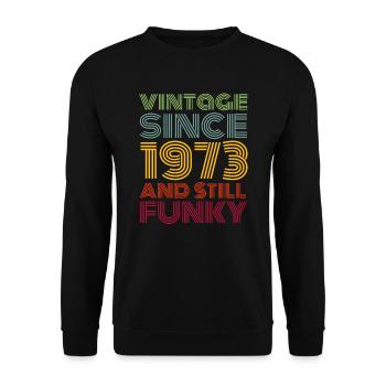 Millésime 1973 - Sweat-shirt Unisexe - noir - Devant - Alina (178cm) & Michal (187cm)