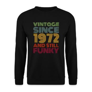 Millésime 1972 - Sweat-shirt Unisexe - noir - Devant - Alina (178cm) & Michal (187cm)