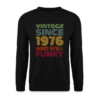 Millésime (1976) - Sweat-shirt Unisexe - noir - Devant - Alina (178cm) & Michal (187cm)