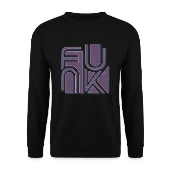 Funk retro - Unisex Sweatshirt - black - Front - Alina (178cm) & Michal (187cm)