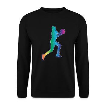 Basketball girl player - Unisex Sweatshirt - black - Front - Alina (178cm) & Michal (187cm)