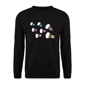 badminton - Unisex Sweatshirt - black - Front - Alina (178cm) & Michal (187cm)