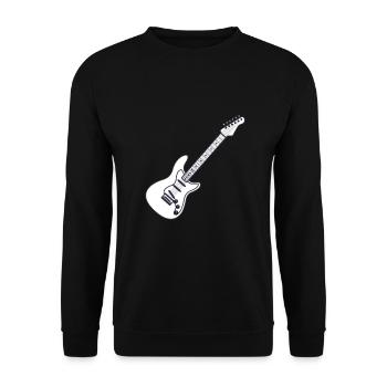 Gitarrist - Gitarre - Unisex Pullover - Schwarz - Vorne - Alina (178cm) & Michal (187cm)