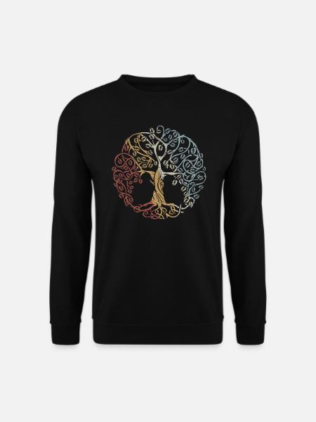 Tree Of Life Retro Style Vintage - Unisex Sweatshirt - black