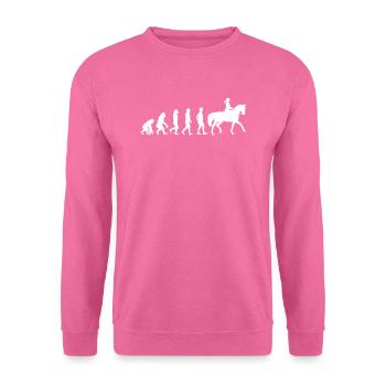 Chevaux Dressage | Cavalier Équitation - Sweat-shirt Unisexe - rose - Devant