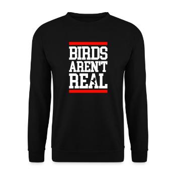Birds aren't real Demonstration - Unisex Sweatshirt - black - Front - Alina (178cm) & Michal (187cm)
