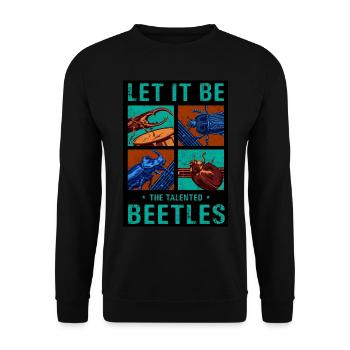 THE BEETLES - Unisex Sweatshirt - black - Front - Alina (178cm) & Michal (187cm)