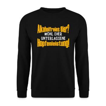 Alkoholfreies Bier - Unisex Pullover - Schwarz - Vorne - Alina (178cm) & Michal (187cm)