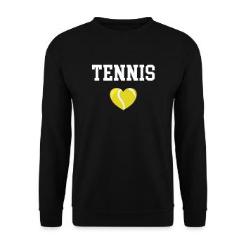 Love Tennis | Tennis player - Unisex Sweatshirt - black - Front - Alina (178cm) & Michal (187cm)