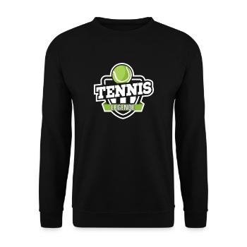 Tennis Legend | Tennis player - Unisex Sweatshirt - black - Front - Alina (178cm) & Michal (187cm)