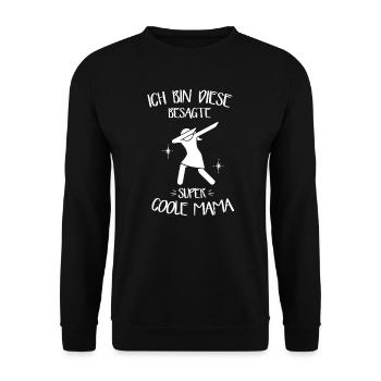 Coole Mama | Mutter - Unisex Pullover - Schwarz - Vorne - Alina (178cm) & Michal (187cm)