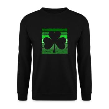 Shamrock St Patrick's Day Green - Unisex Sweatshirt - black - Front - Alina (178cm) & Michal (187cm)