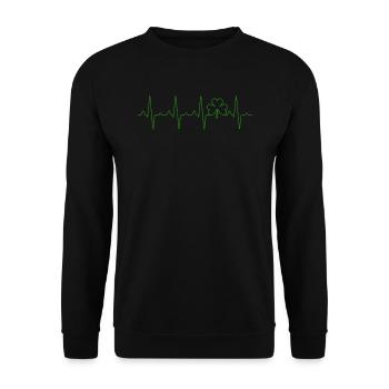 ECG de la Saint-Patrick Shamrock - Sweat-shirt Unisexe - noir - Devant - Alina (178cm) & Michal (187cm)