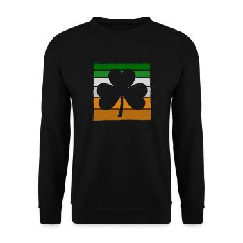 Shamrock St Patrick's Day Ireland - Unisex Sweatshirt - black - Front - Alina (178cm) & Michal (187cm)