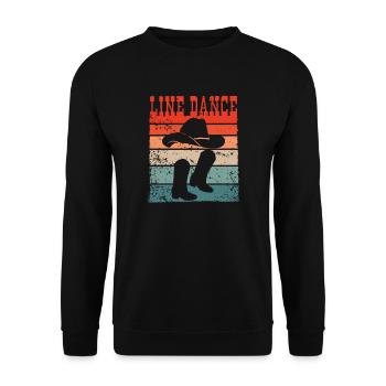 Line Dance Dancing Retro | Line Dance - Unisex Sweatshirt - black - Front - Alina (178cm) & Michal (187cm)