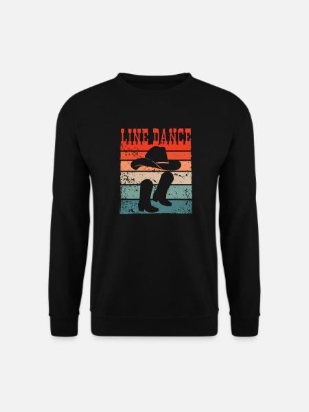 Line Dance tanzen Retro | Linedance - Unisex Pullover - Schwarz