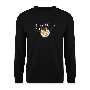 Ramen d’anime | Kawaii Japon - Sweat-shirt Unisexe - noir - Devant - Alina (178cm) & Michal (187cm)