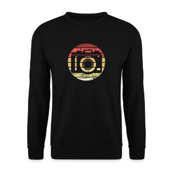 Fotograf retro vintage | Fotografieren - Unisex Pullover - Schwarz - Vorne - Alina (178cm) & Michal (187cm)