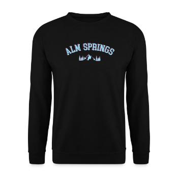Mountains Alps Alm Springs - Unisex Sweatshirt - black - Front - Alina (178cm) & Michal (187cm)