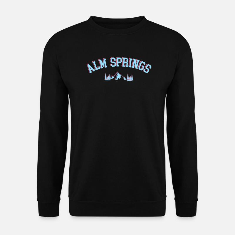 Mountains Alps Alm Springs - Unisex Sweatshirt - black