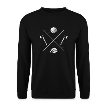 Couper du bois | Bûcheron - Sweat-shirt Unisexe - noir - Devant - Alina (178cm) & Michal (187cm)