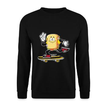 Planche à roulettes Sandwich Skateboard Skateboard - Sweat-shirt Unisexe - noir - Devant - Alina (178cm) & Michal (187cm)