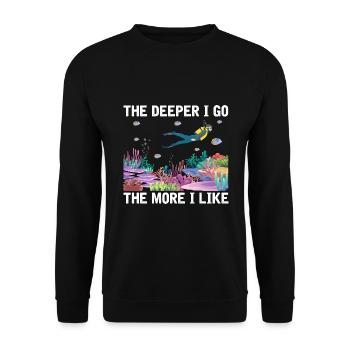 Diving Adventure Divers Sea Ocean - Unisex Sweatshirt - black - Front - Alina (178cm) & Michal (187cm)
