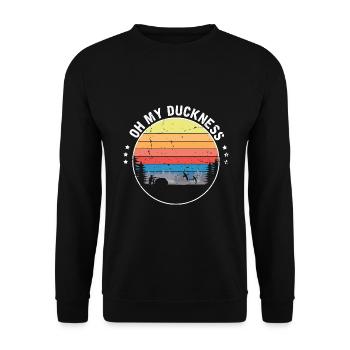 Duck hunting duck hunting hunter duck duck hunter design - Unisex Sweatshirt - black - Front - Alina (178cm) & Michal (187cm)