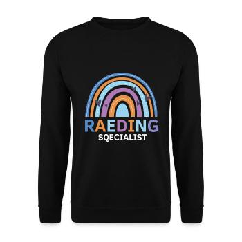 Dyslexia Awareness and Dyslexia Teachers - Unisex Sweatshirt - black - Front - Alina (178cm) & Michal (187cm)