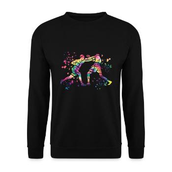 Boxing Fighter Kids Boxing Match Boxer - Unisex Sweatshirt - black - Front - Alina (178cm) & Michal (187cm)