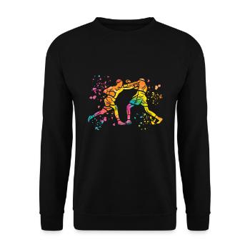 Boxing Fighter Kids Boxing Match Boxer - Unisex Sweatshirt - black - Front - Alina (178cm) & Michal (187cm)